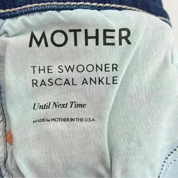 Mother Denim Swooner Rascal Slim Jeans Until Next Time Classic Wash Size 27 - Picture 9 of 11